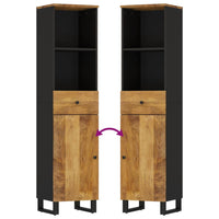 vidaXL Set Mobili da Bagno 3pz in Legno Massello di Mango