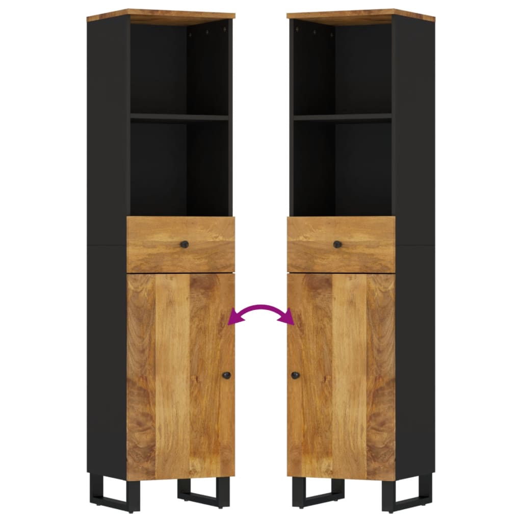 Set Mobili da Bagno 3pz in Legno Massello di Mango 3200640