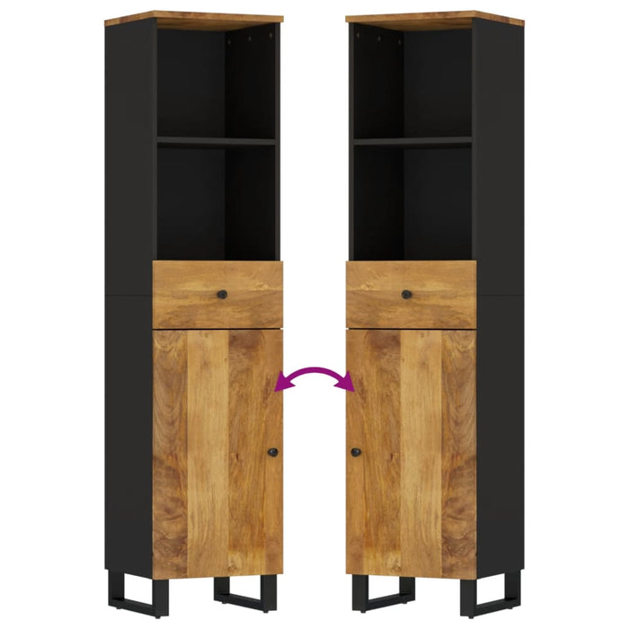 Set Mobili da Bagno 3pz in Legno Massello di Mango 3200640