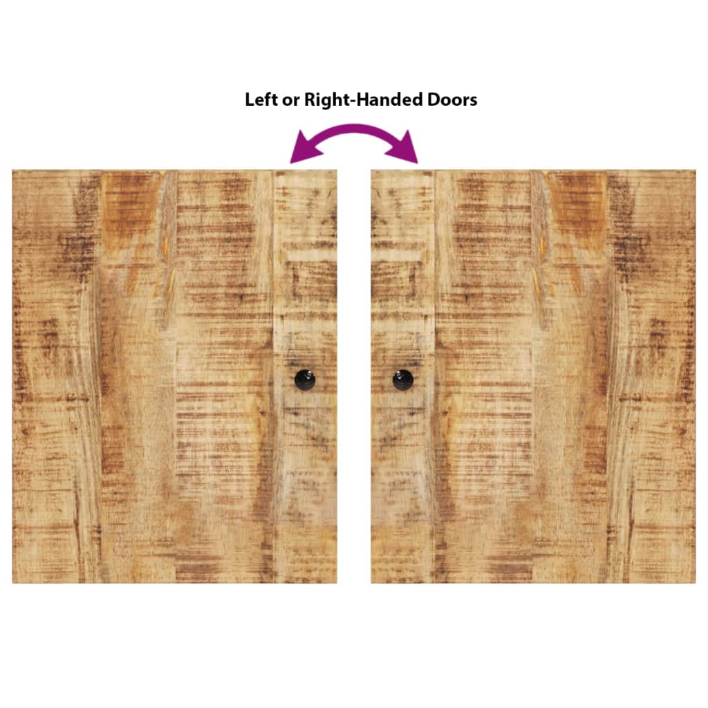 vidaXL Set Mobili da Bagno 4 pz in Legno Massello di Mango