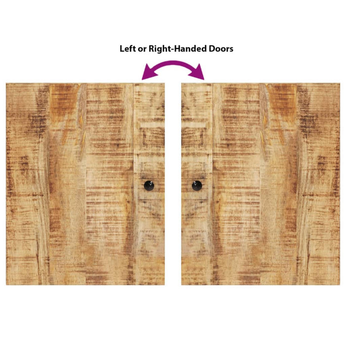 vidaXL Set Mobili da Bagno 5 pz in Legno Massello di Mango