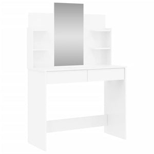 Toeletta con Specchio Bianco lucido 96x39x142 cmcod mxl 83477