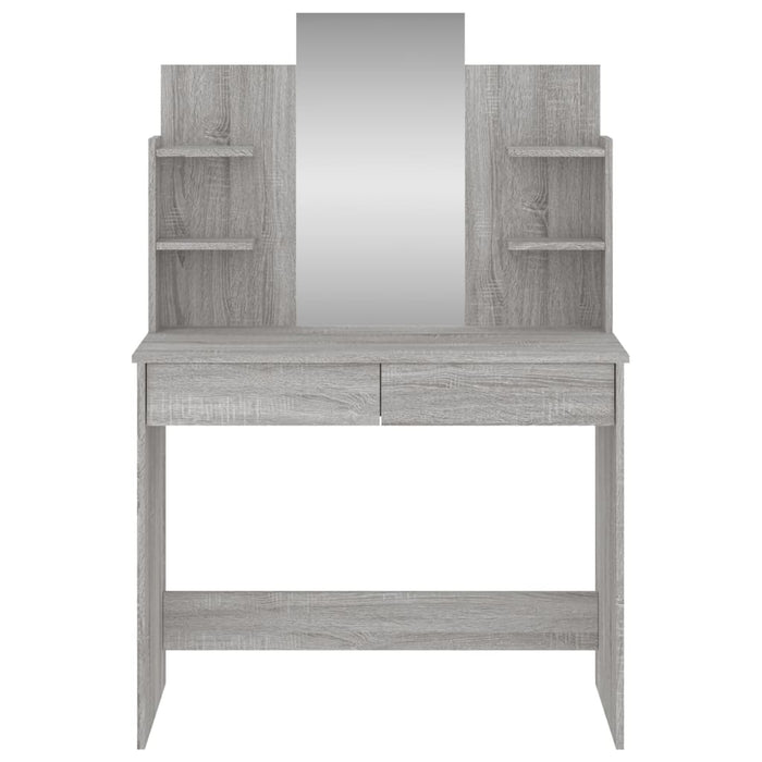 Toeletta con Specchio Grigio Sonoma 96x39x142 cm 837580
