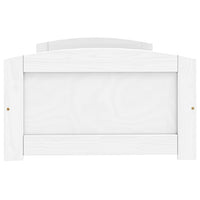 Dormeuse 2 Cassetti Bianca 90x200 cm Legno Massello Pino IRUN