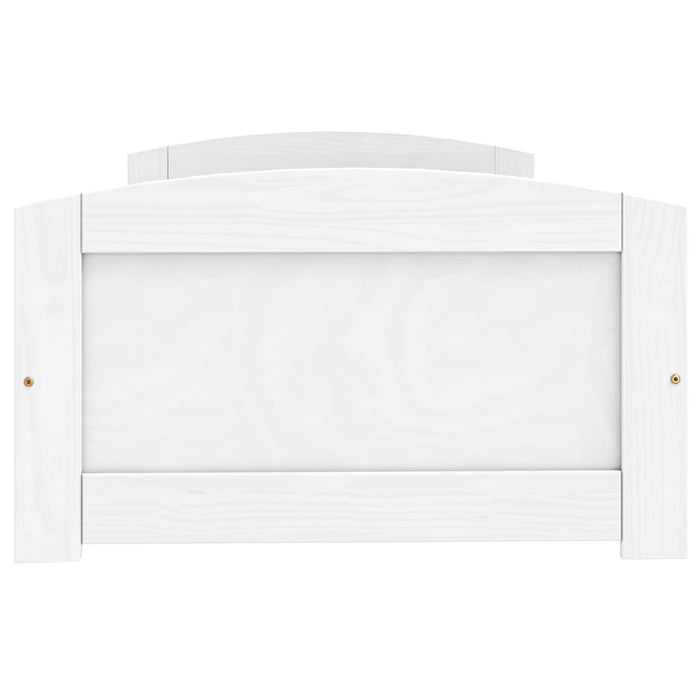 Dormeuse 2 Cassetti Bianca 90x200 cm Legno Massello Pino IRUN