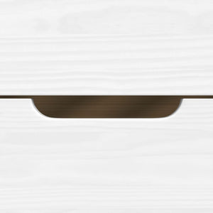 Dormeuse 2 Cassetti Bianca 90x200 cm Legno Massello Pino IRUN