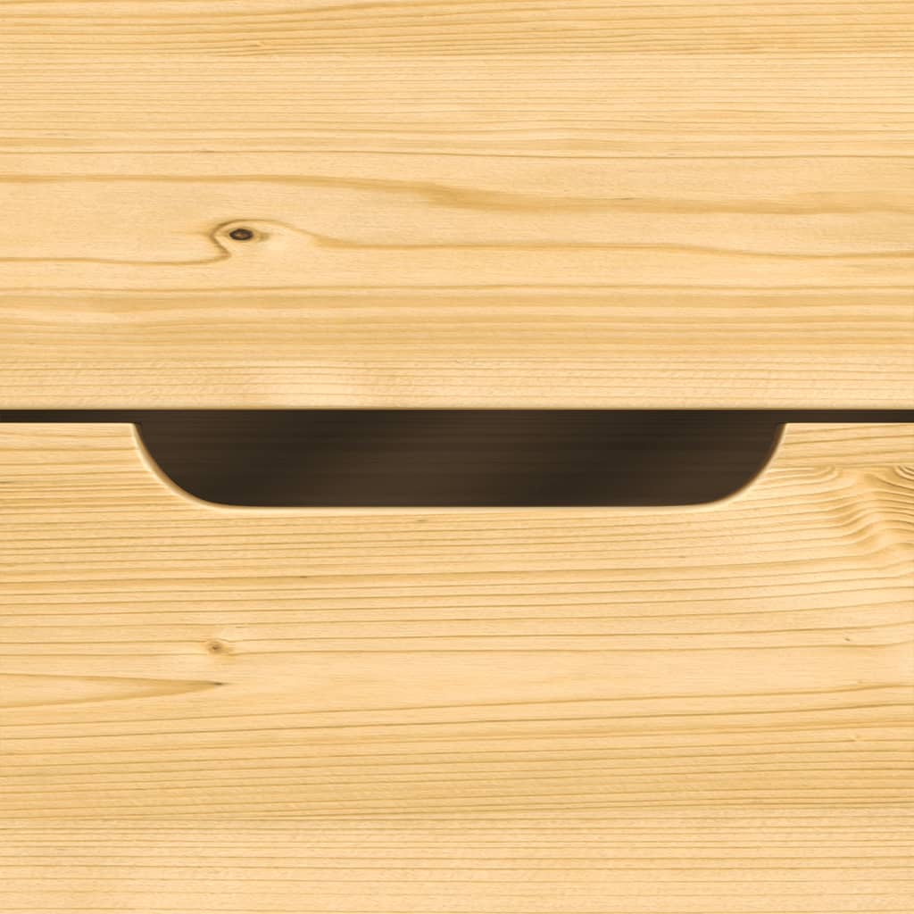 Dormeuse 2 Cassetti 90x200 cm Legno Massello Pino IRUN 3185209