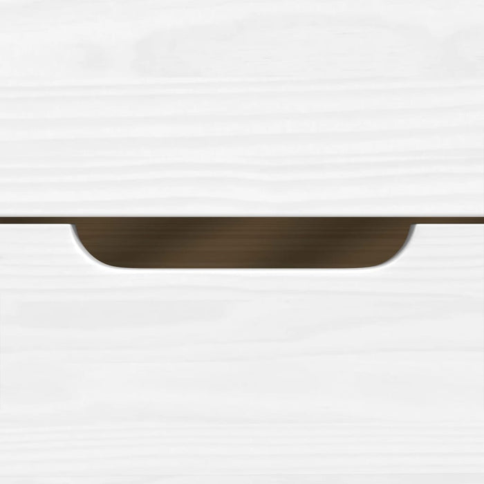 Dormeuse 2 Cassetti Bianca 90x200 cm Legno Massello Pino IRUN 3185210