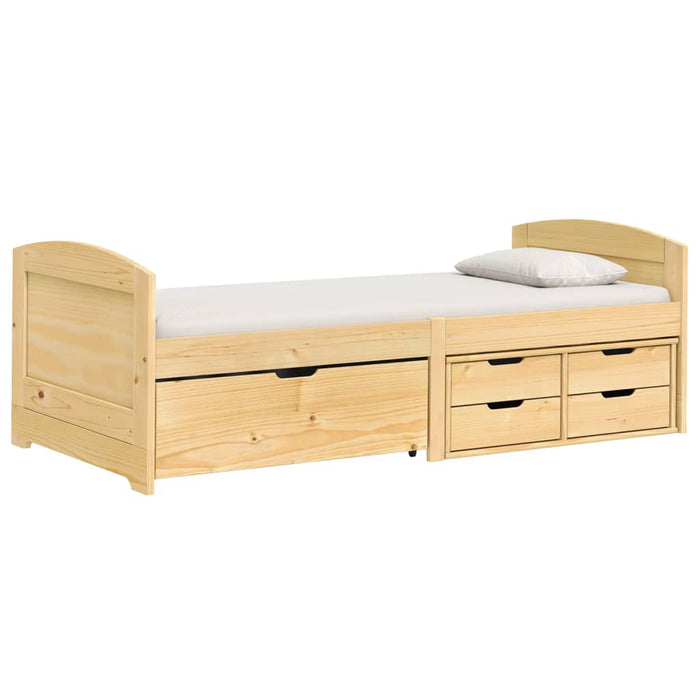 vidaXL Dormeuse 5 Cassetti 90x200 cm Legno Massello Pino IRUN