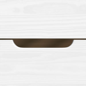 Dormeuse 3 Cassetti Bianca 90x200 cm Legno Massello Pino IRUN 3185214