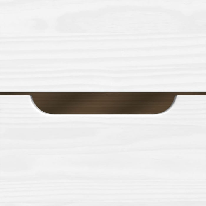 Dormeuse 3 Cassetti Bianca 90x200 cm Legno Massello Pino IRUN 3185214