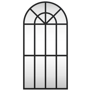 Specchio da Parete-Specchio a Muro-Specchio Decorativo Nero 30x60 cm Arco in Ferro