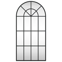 Specchio da Parete Nero 40x80 cm Arco in Ferro 358625