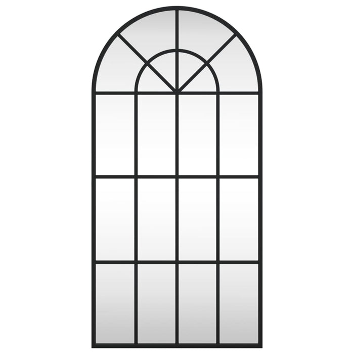 Specchio da Parete Nero 40x80 cm Arco in Ferro 358625