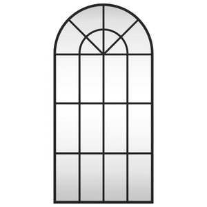 Specchio da Parete-Specchio a Muro-Specchio Decorativo Nero 40x80 cm Arco in Ferro