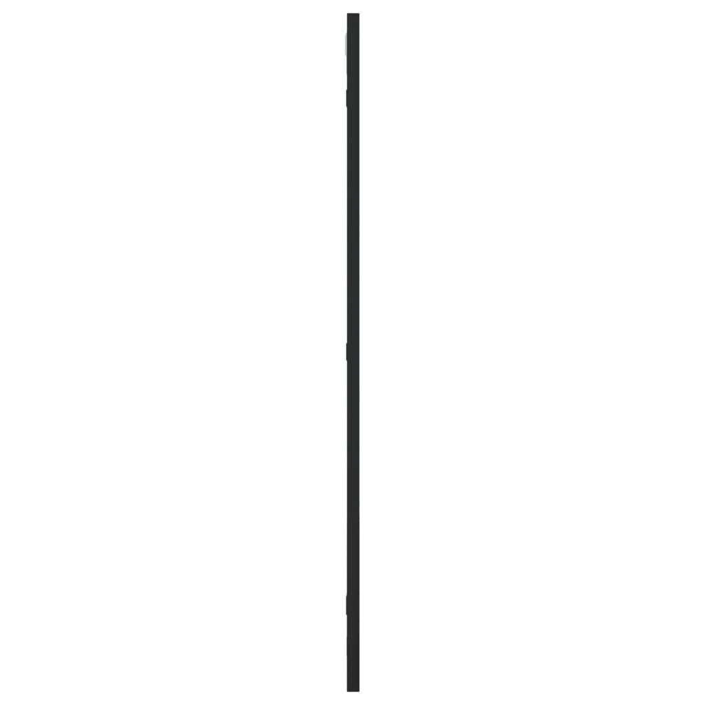 Specchio da Parete Nero 40x80 cm Rettangolare in Ferro 358629