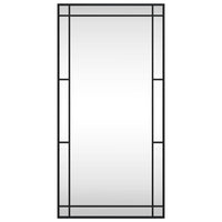 Specchio da Parete-Specchio a muro Nero 50x100 cm Rettangolare in Ferro