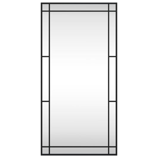 Specchio da Parete-Specchio a muro Nero 50x100 cm Rettangolare in Ferro