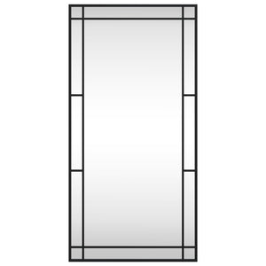 Specchio da Parete Nero 50x100 cm Rettangolare in Ferrocod mxl 104242