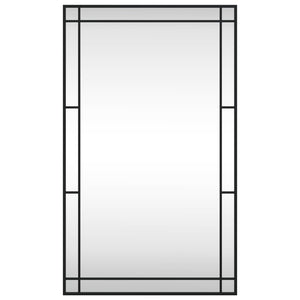Specchio da Parete Nero 60x100 cm Rettangolare in Ferrocod mxl 80282