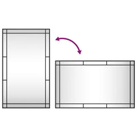 Specchio da Parete Nero 60x100 cm Rettangolare in Ferro 358631
