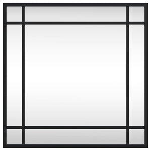 Specchio da Parete-Specchio a Muro-Specchio Decorativo Nero 40x40 cm Quadrato in Ferro