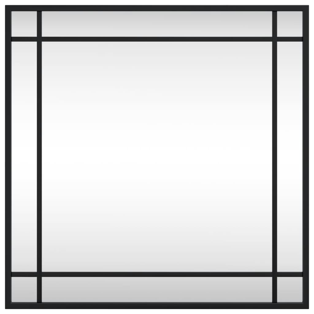 Specchio da Parete-Specchio a Muro-Specchio Decorativo Nero 50x50 cm Quadrato in Ferro