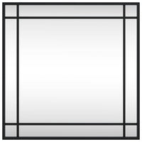 Specchio da Parete-Specchio a Muro-Specchio Decorativo Nero 50x50 cm Quadrato in Ferro