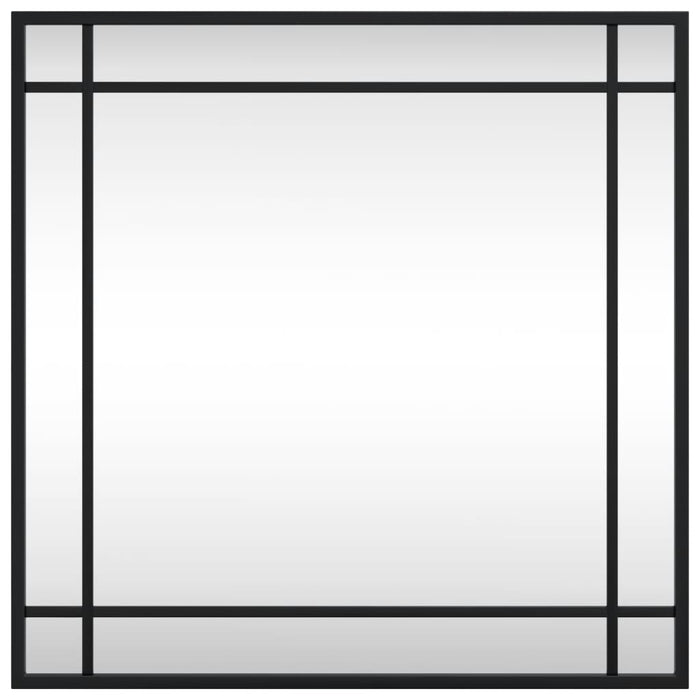 Specchio da Parete-Specchio a Muro-Specchio Decorativo Nero 50x50 cm Quadrato in Ferro