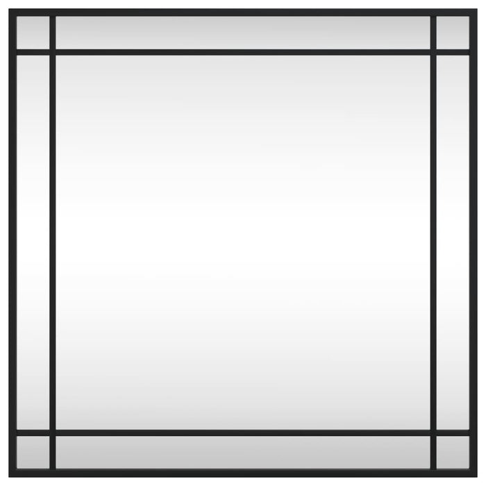 Specchio da Parete-Specchio a Muro-Specchio Decorativo Nero 60x60 cm Quadrato in Ferro