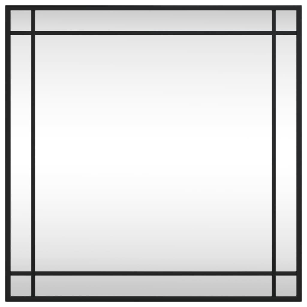 Specchio da Parete Nero 60x60 cm Quadrato in Ferrocod mxl 128197