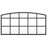 Specchio da Parete Nero 60x30 cm Arco in Ferro 358636