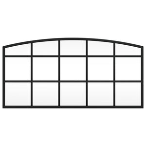 Specchio da Parete Nero 60x30 cm Arco in Ferro 358636