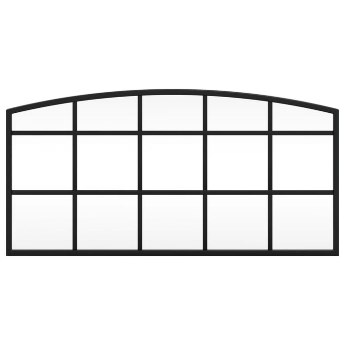 Specchio da Parete Nero 60x30 cm Arco in Ferro 358636