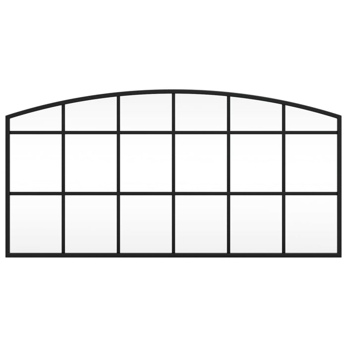 Specchio da Parete-Specchio a Muro-Specchio Decorativo Nero 80x40 cm Arco in Ferro 702907