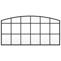 Specchio da Parete Nero 80x40 cm Arco in Ferro 358637