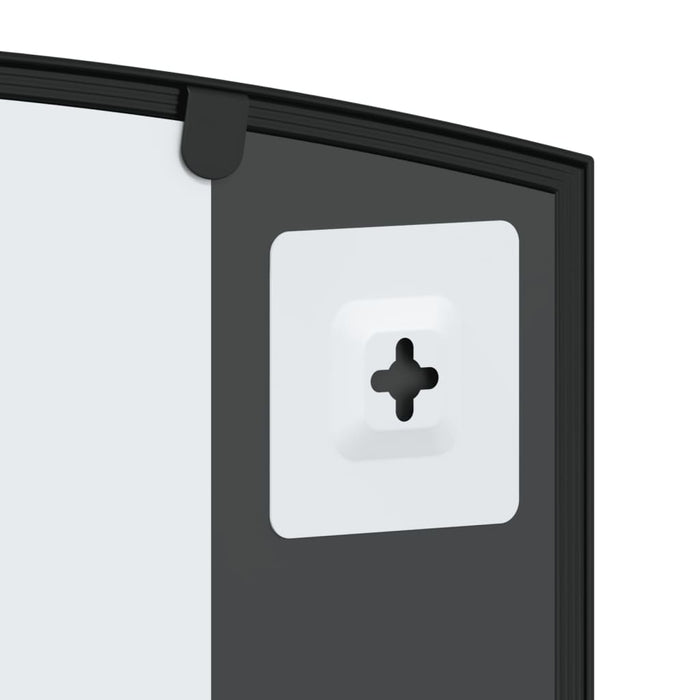 Specchio da Parete-Specchio a Muro-Specchio Decorativo Nero 80x40 cm Arco in Ferro 702907