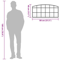 Specchio da Parete-Specchio a Muro-Specchio Decorativo Nero 80x40 cm Arco in Ferro 702907