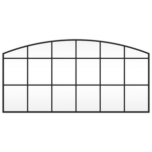 Specchio da Parete-Specchio a Muro-Specchio Decorativo Nero 100x50 cm Arco in Ferro 601022