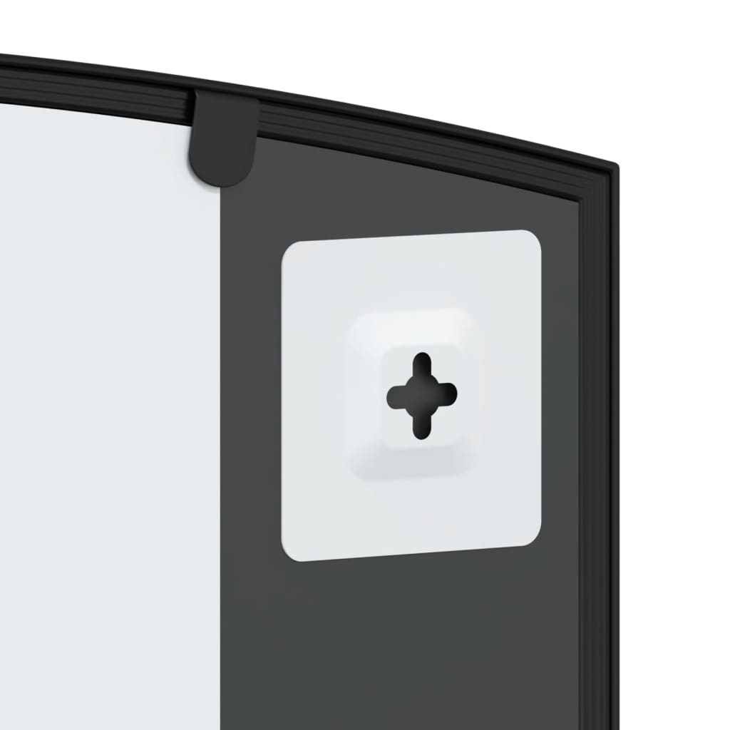 Specchio da Parete-Specchio a Muro-Specchio Decorativo Nero 100x50 cm Arco in Ferro 601022