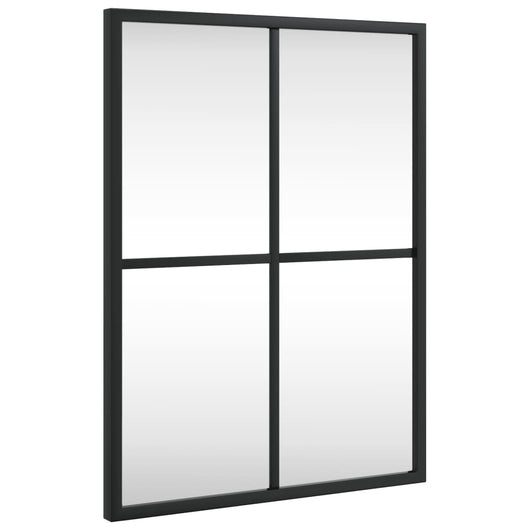 Specchio da Parete Nero 30x40 cm Rettangolare in Ferro 358640