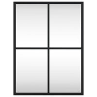 Specchio da Parete-Specchio a Muro-Specchio Decorativo Nero 30x40 cm Rettangolare in Ferro