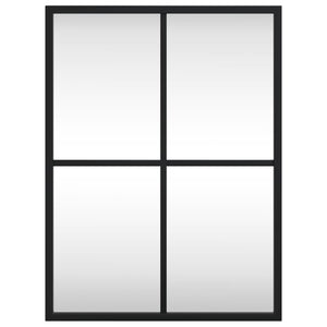 Specchio da Parete-Specchio a Muro-Specchio Decorativo Nero 30x40 cm Rettangolare in Ferro