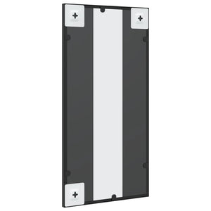 Specchio da Parete Nero 30x60 cm Rettangolare in Ferro 358641
