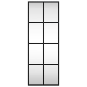 Specchio da Parete Nero 30x80 cm Rettangolare in Ferro 358642