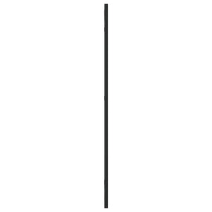 Specchio da Parete Nero 30x80 cm Rettangolare in Ferro 358642