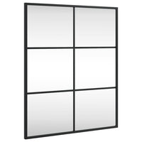 Specchio da Parete Nero 50x60 cm Rettangolare in Ferro 358647