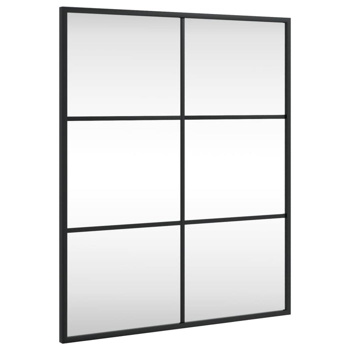 Specchio da Parete Nero 50x60 cm Rettangolare in Ferro 358647