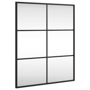 Specchio da Parete Nero 50x60 cm Rettangolare in Ferrocod mxl 106762