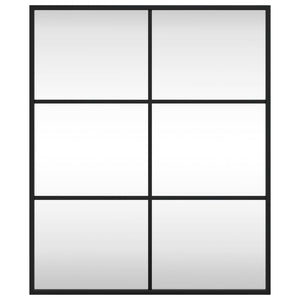 Specchio da Parete Nero 50x60 cm Rettangolare in Ferro 358647